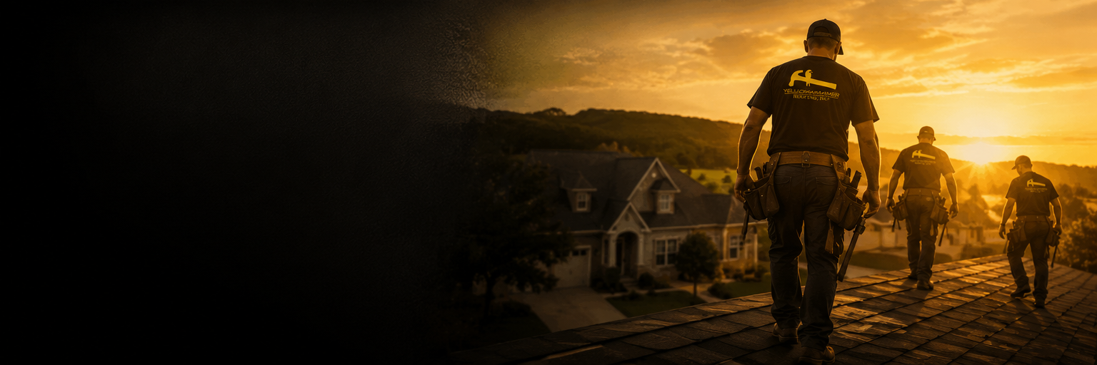 Completed home protected by Yellowhammer Roofing at sunset